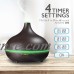 Essential Oil Diffuser Humidifier, Fosmon Wood Grain Ultrasonic 300mL/10oz Large Essential Oil Aroma Diffuser Cool-Mist Humidifier with 7 LED Mood for Aromatherapy, Bedroom, Office & More   